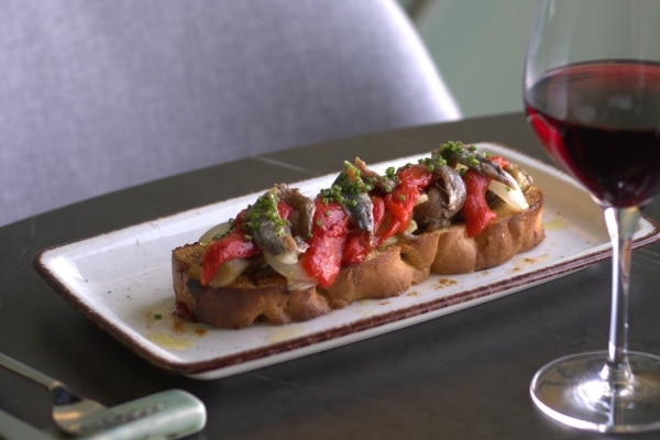 escalivada goat cheese Arrozal I Familia Nuri